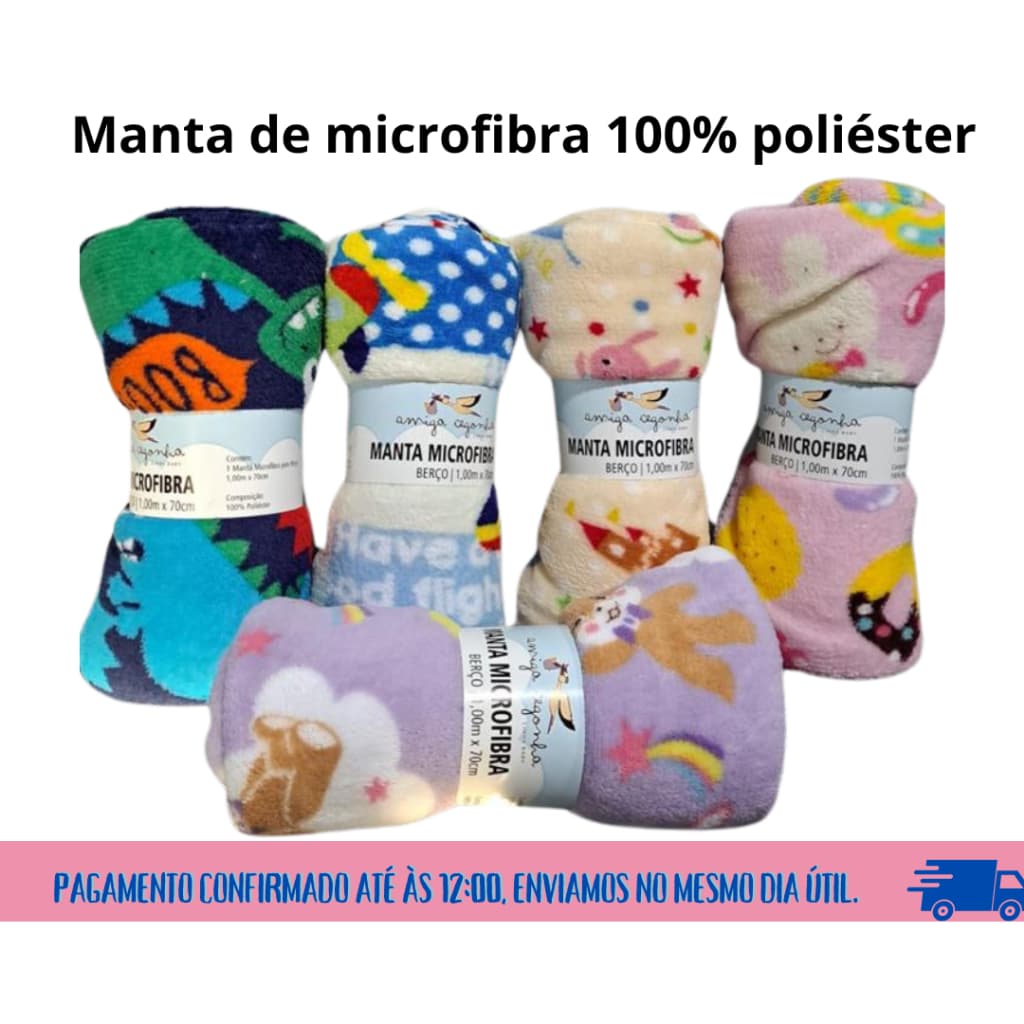 Manta bebe para menino e menina - Mantinha para berço - Quentinha para aquecer o seu bebê