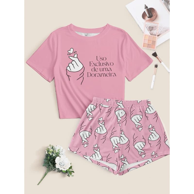 Pijama feminino adulto personagens roupa de dormir moda