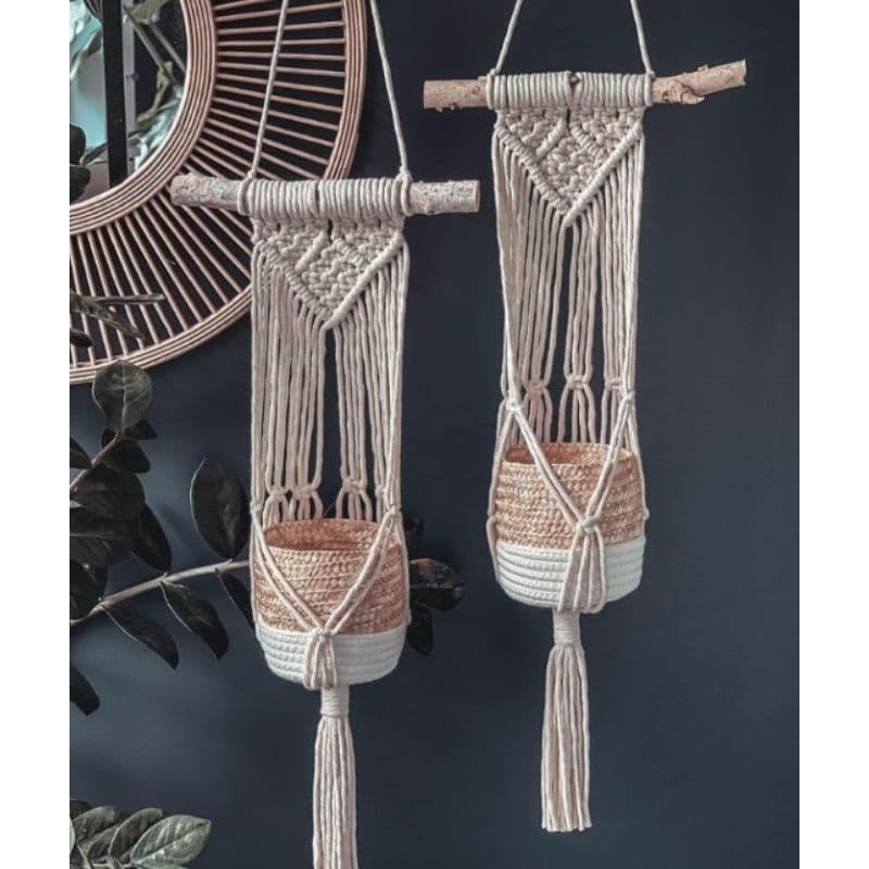 suporte para plantas de macramê/suporte para vasos de flores