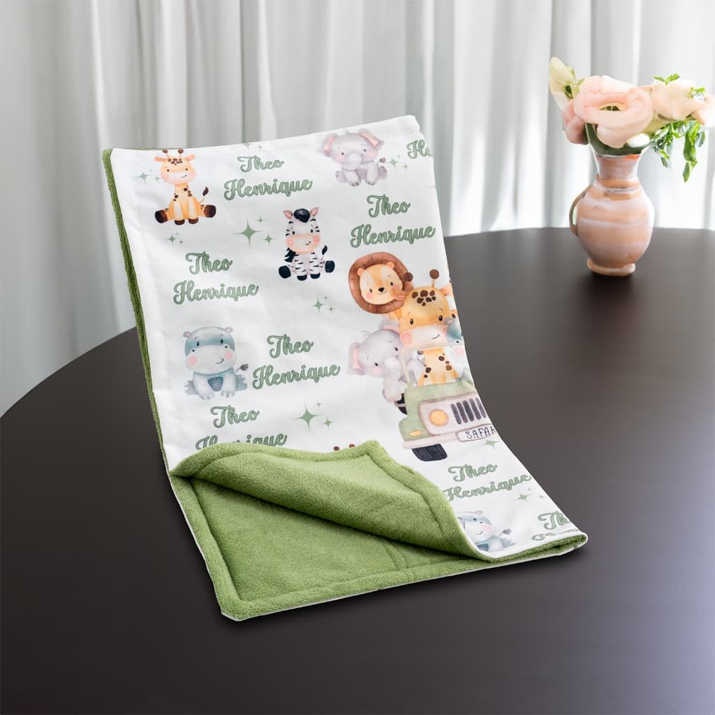 manta mantinha personalizada com nome do bebe cobertinha de personagens Infantil Varias Estampas envio já