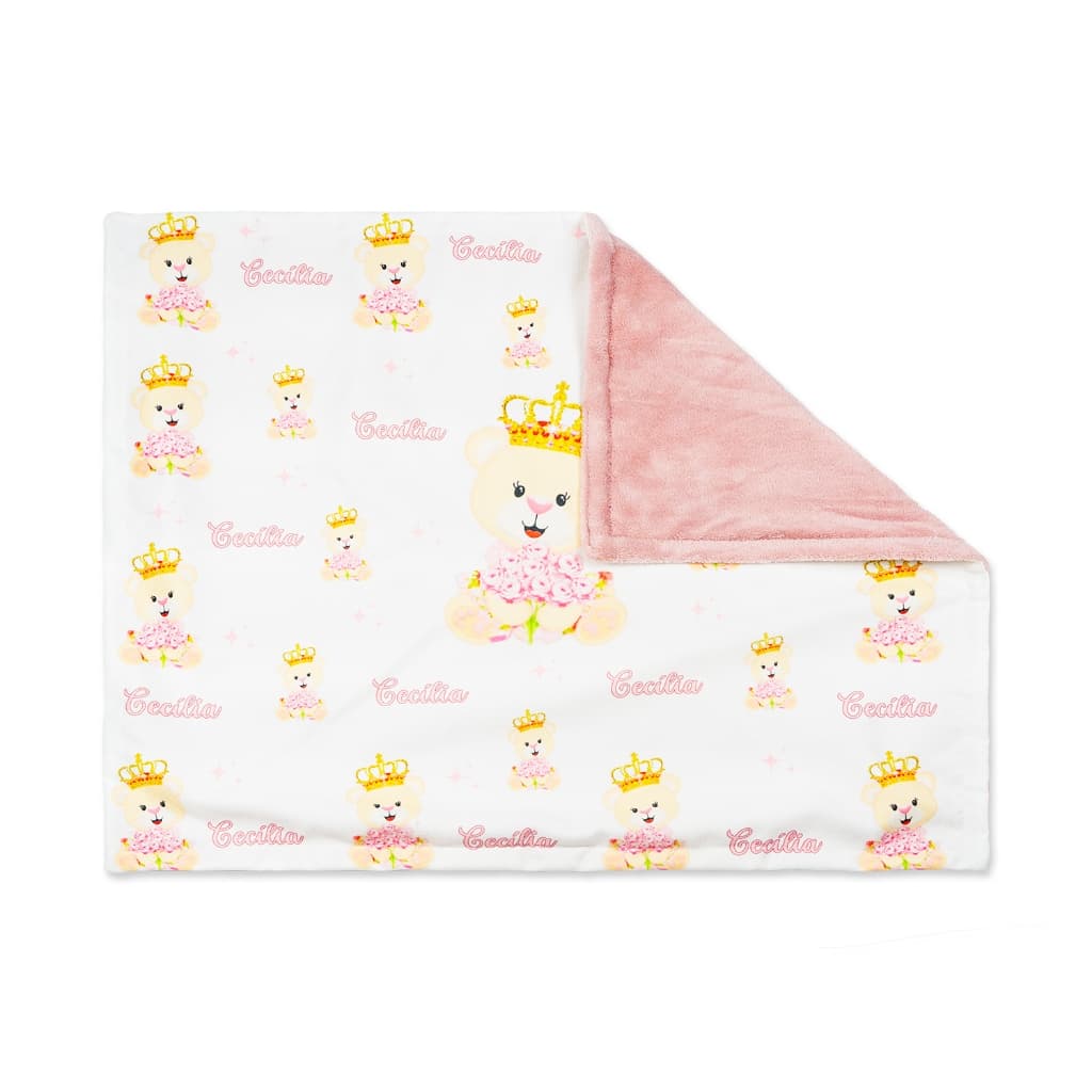 Manta de bebe personalizada/cobertinha com nome e personagem