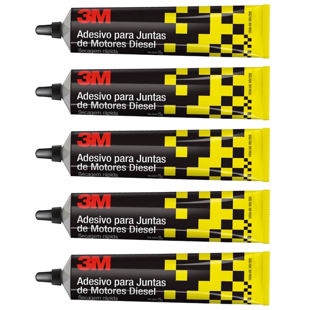 Kit 5 Adesivo Cola Junta De Motor Diesel 73g Original - 3M