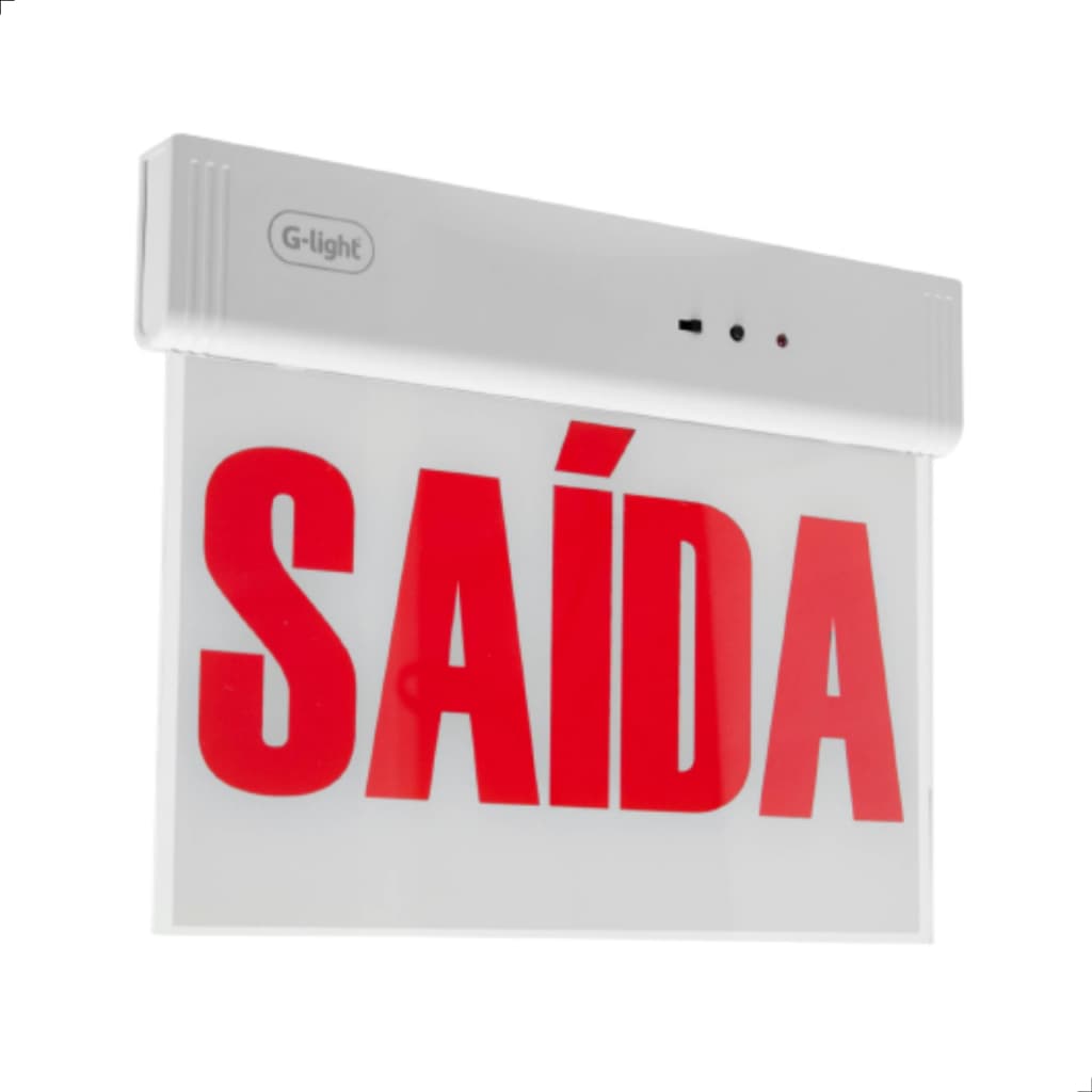 Placa De Sinalizaçao Led Saida Emergência 1w Led Face Unica G-light