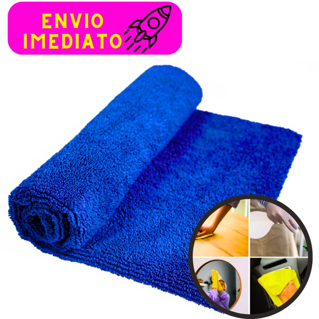 Pano Microfibra 40x40 Limpeza em Geral Multiuso