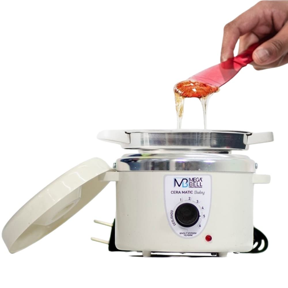 Aquecedor de Cera Termocera 200g - Bivolt Com Refil Toda Branca - Mega Bell (7218 MB)