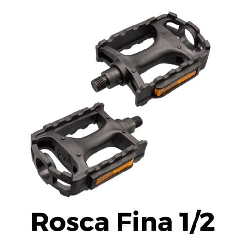 Pedal Bike Mtb Nylon 1/2 Bicicleta Rosca Fina C/ Refletor Oferta PROMO!