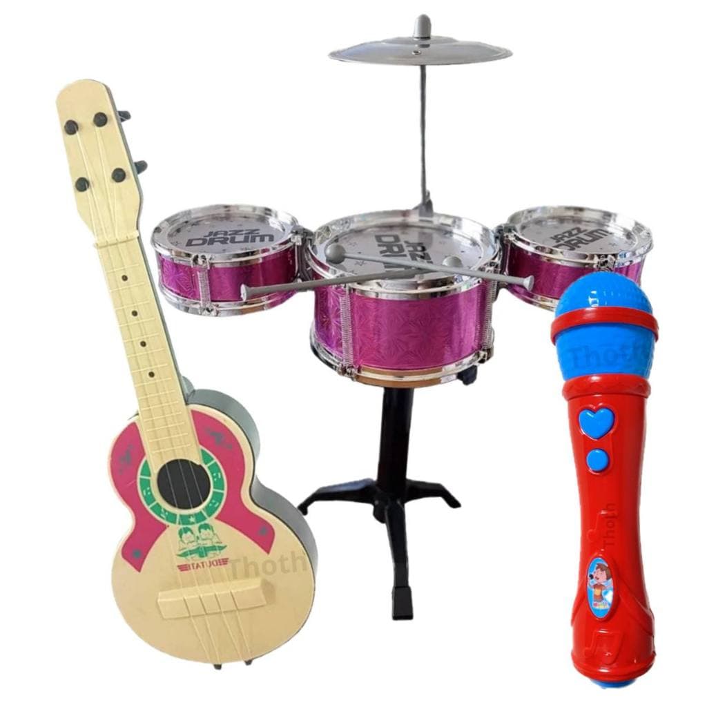 Viola de Brinquedo Prenda Musica Microfone De Brinquedo Infantil Bateria De Brinquedo Infantil