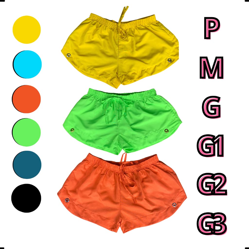 Shorts 1 , 2 ou ate 3 pçs tectel Feminino Plus Size e Normal Escolha Sua Cor Academia Esportes