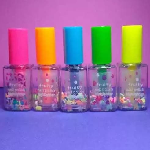 5/6 cores Marca Texto divertidos Modelo ESMALTE 5 cores Papelaria/Material Escola/Escritório