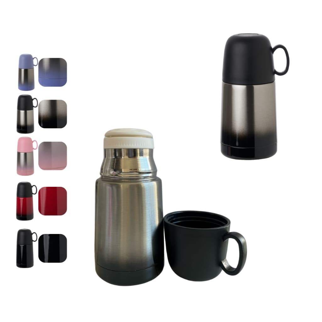Mini Garrafa 250ml  Térmica Colorida para presente, escola, filho, filha, criança, volta as aulas, café, chá, viagem