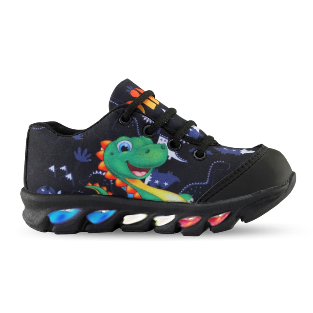 Tênis Infantil Led Dino Dinossauro Menino com Led luzes coloridas presente dia das crianças