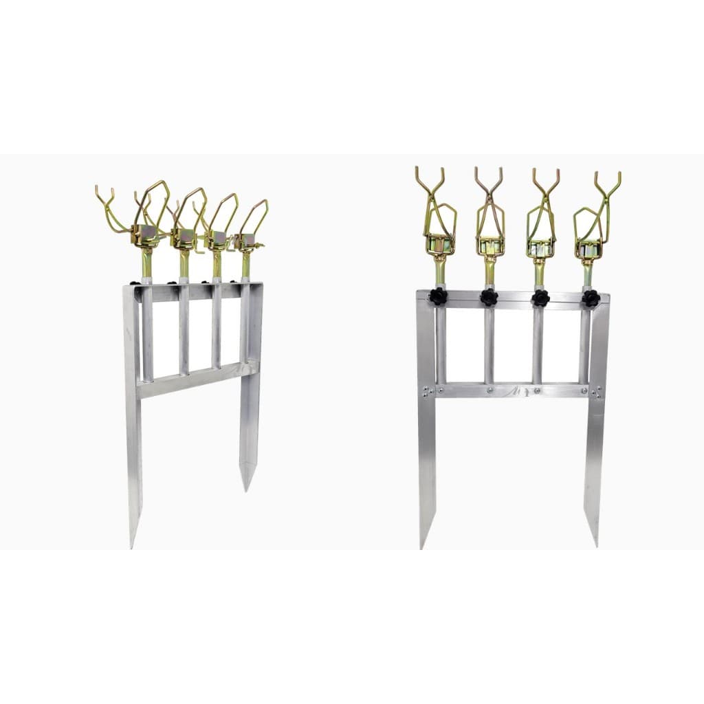 Suporte base Tilapeiro aluminio penteado c/ 4 robozãos