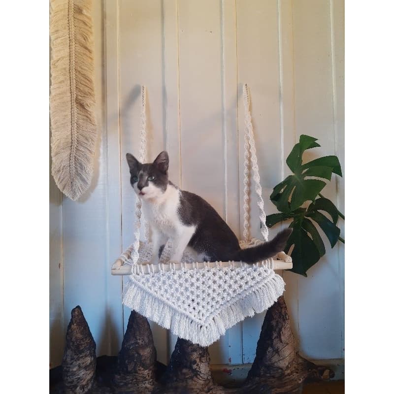 caminha de gato/ cama rede de gato/caminha de gato de macramê