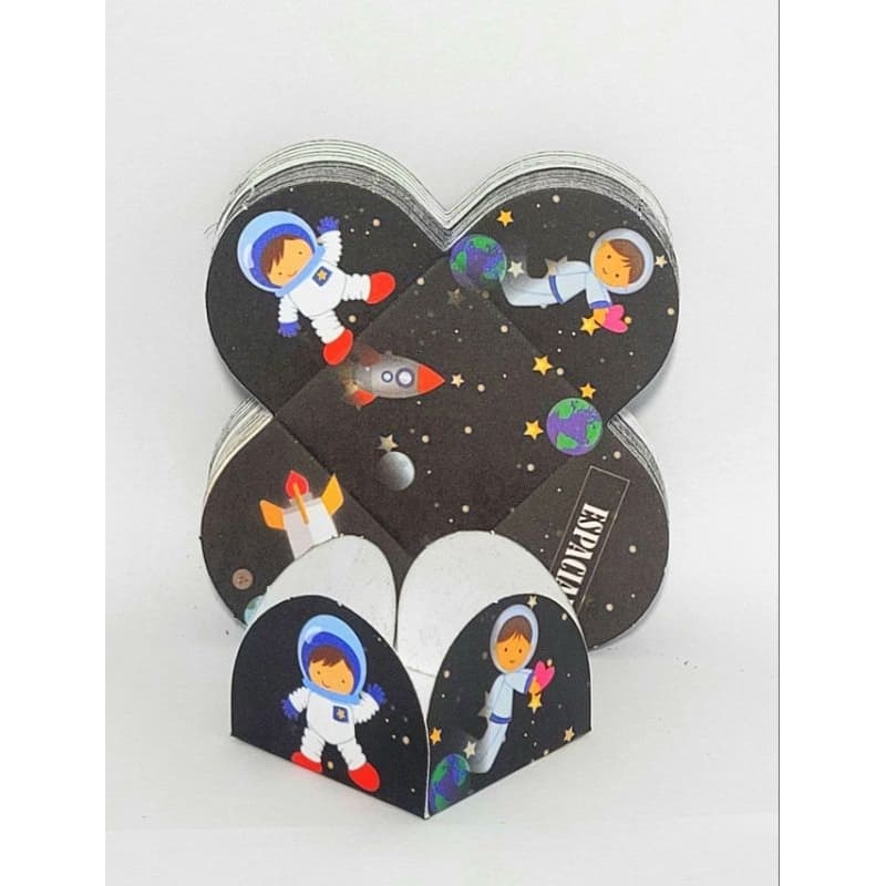 Porta Forminha para Doces Festa Astronauta com 50 Unidades