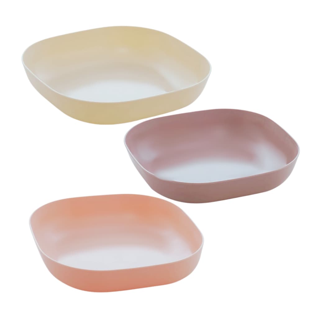 Bowl quadrado de bambu e PP - 14,5x14,5x3cm