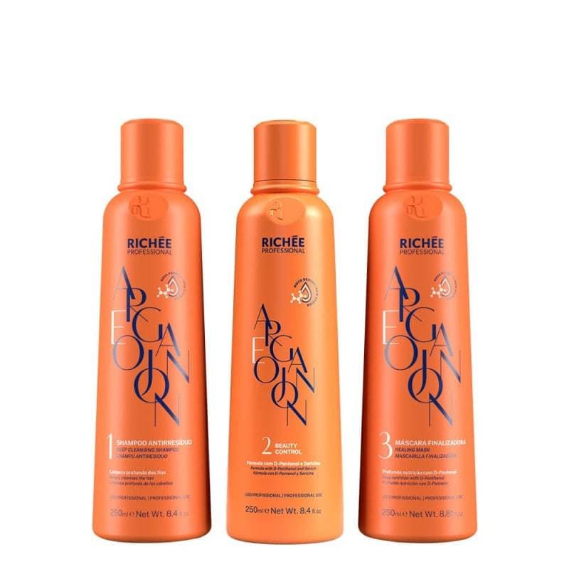 Richée Argan e Ojon Kit Escova Defrizante (3x250ml)