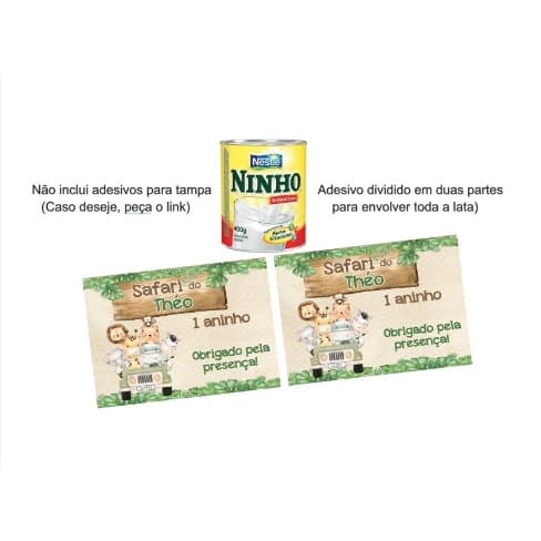 10 Rótulos Adesivos Personalizados Para Lata De Leite 400 G