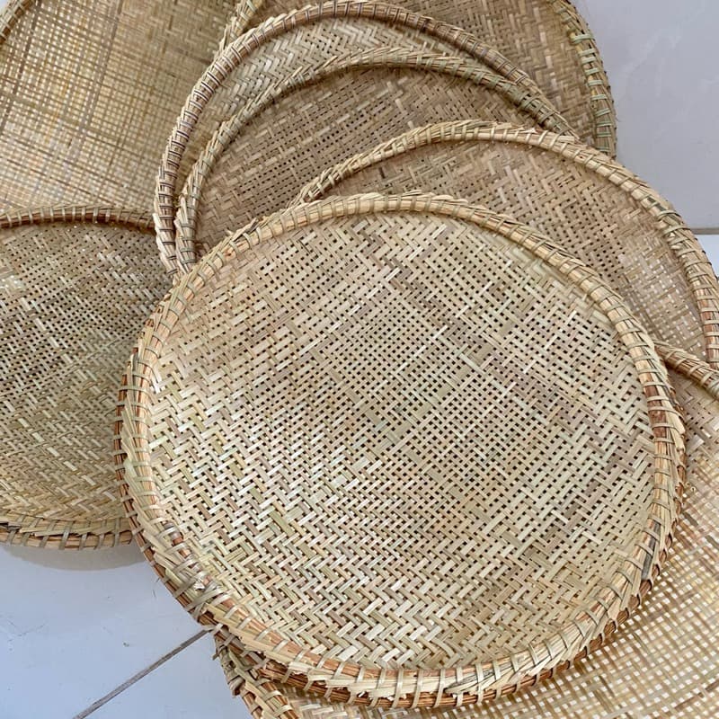 Peneira de Palha 30 cm Artesanal Carnaúba | Decoração Natural Sustentável