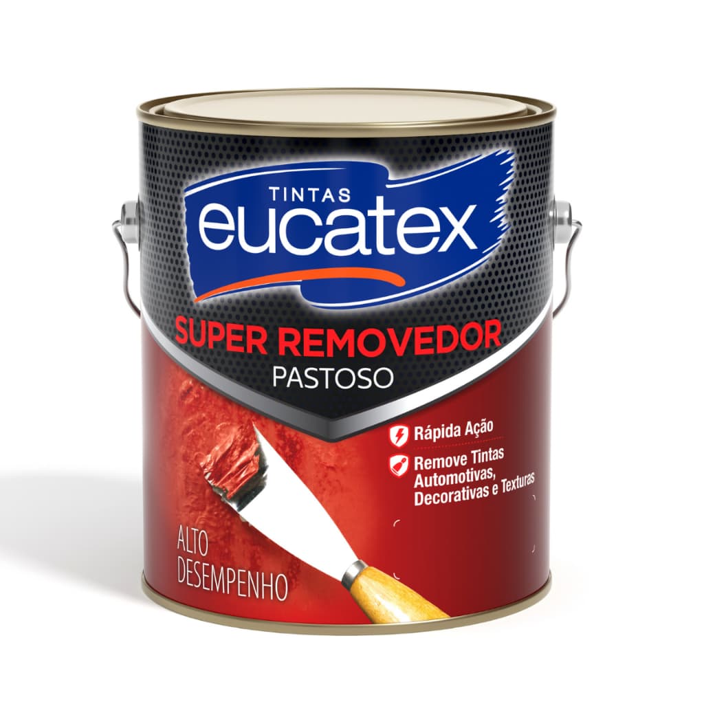 Removedor De Tinta Pastoso Gel Eucatex 3,6l Metal Madeira Alvenaria