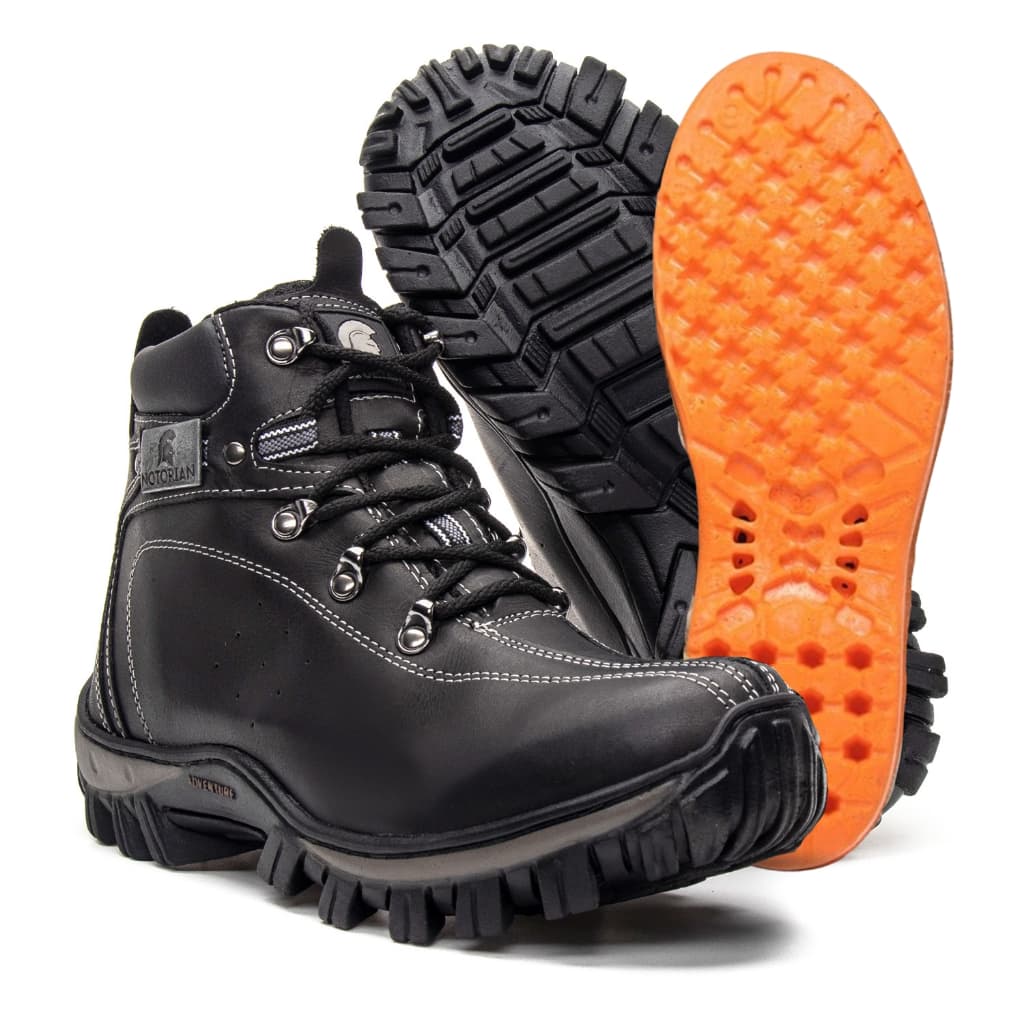 Bota Adventure Eagle Masculina em Couro Legítimo Envernizado Trabalho Inverno Motociclista Moto