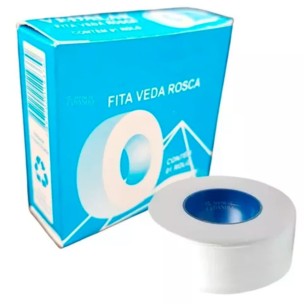Kit com 10 Unidades de Fita Veda Rosca Branca 12 mm X 25 m