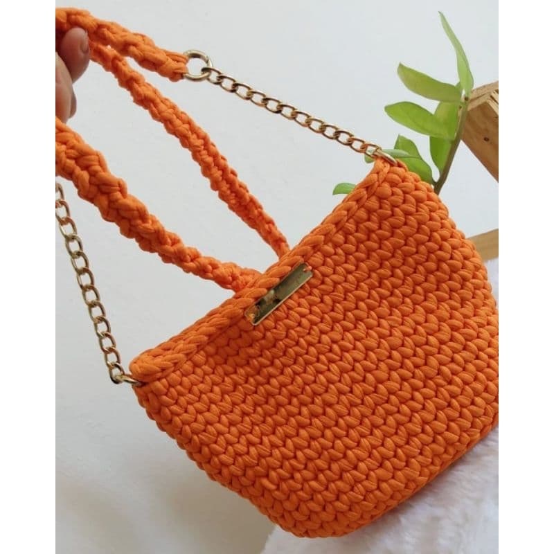 Bolsa de crochê Bag artesanal Bolsa verão