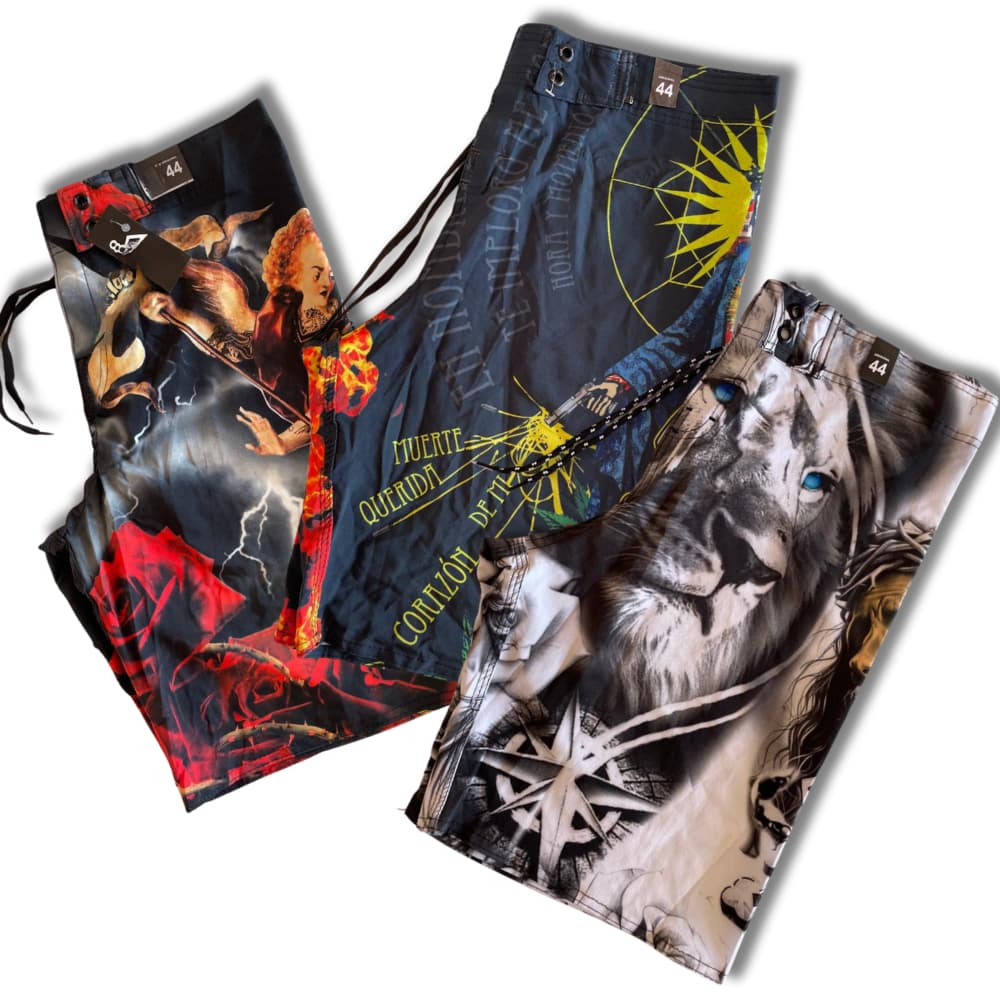 kit de 3 bermudas elastano\secagem rápida \estampada