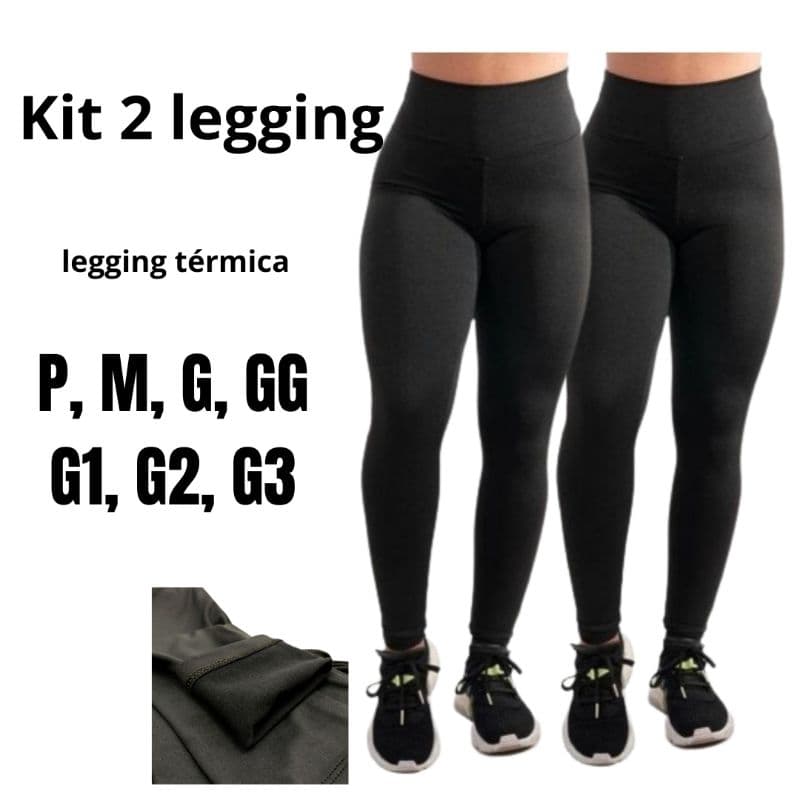kit 2 legging suplex legging térmica inverno leggings | flanelada| Feupada| térmica| plus size