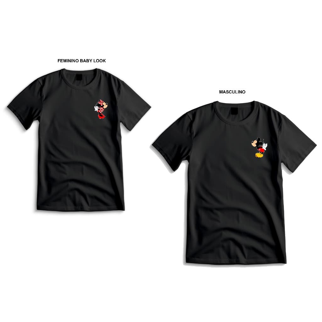 Camiseta KIT Feminino e Masculino  Casal Namorados Casamento casais Mickey minnie minie