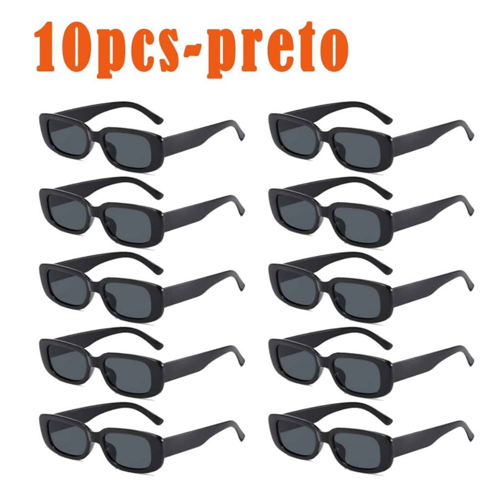 Kit 10 pcs óculos de sol retrô unissex Vintage