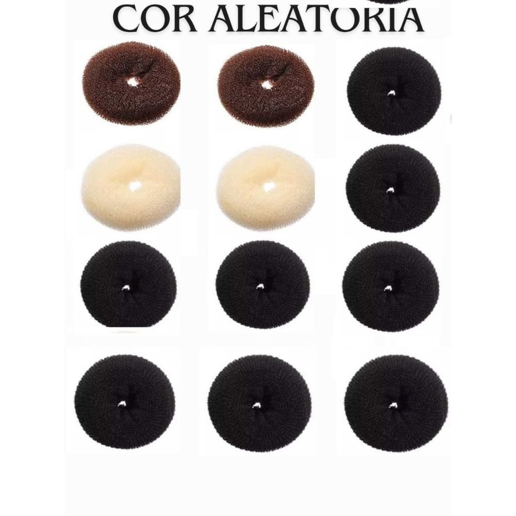 kit 12 Acessórios Para Cabelo Mulheres Rosquinha Modeladora