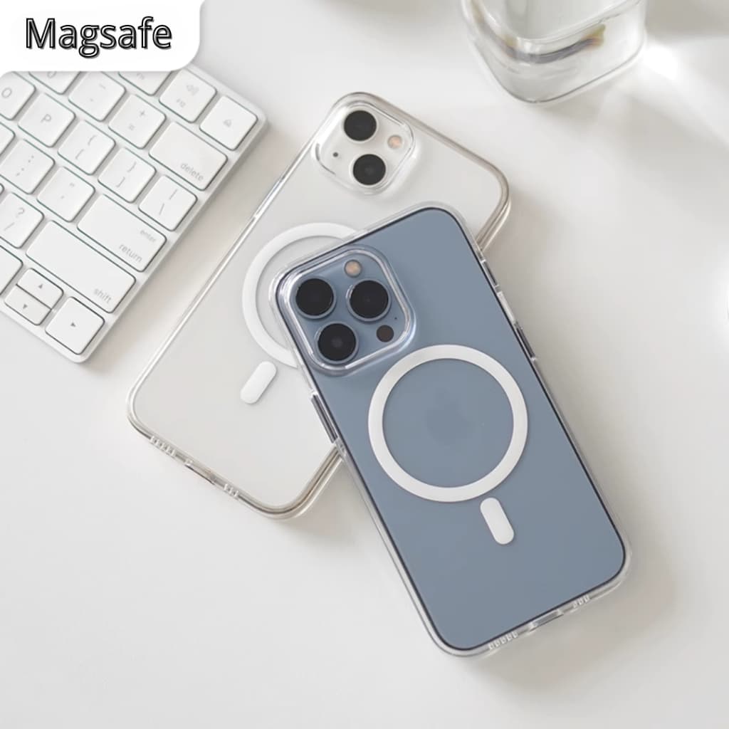 Capa Capinha Magsafe Transparente Carregamento Por Indução Iphone
