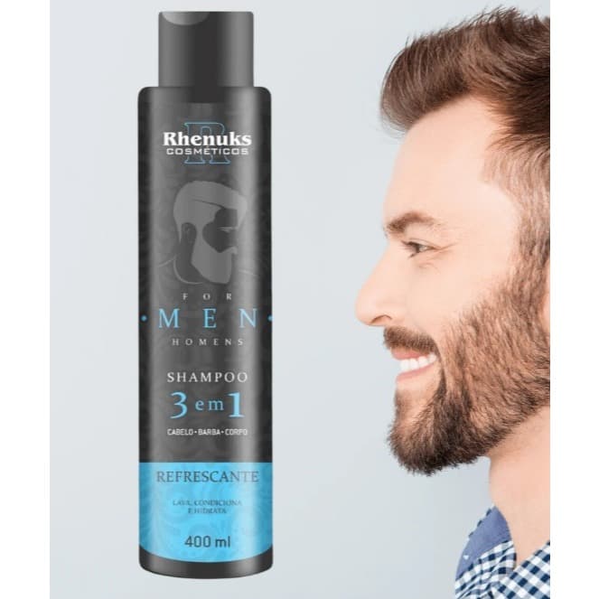 Shampoo For Men 400ml 3 em 1 Rhenuks