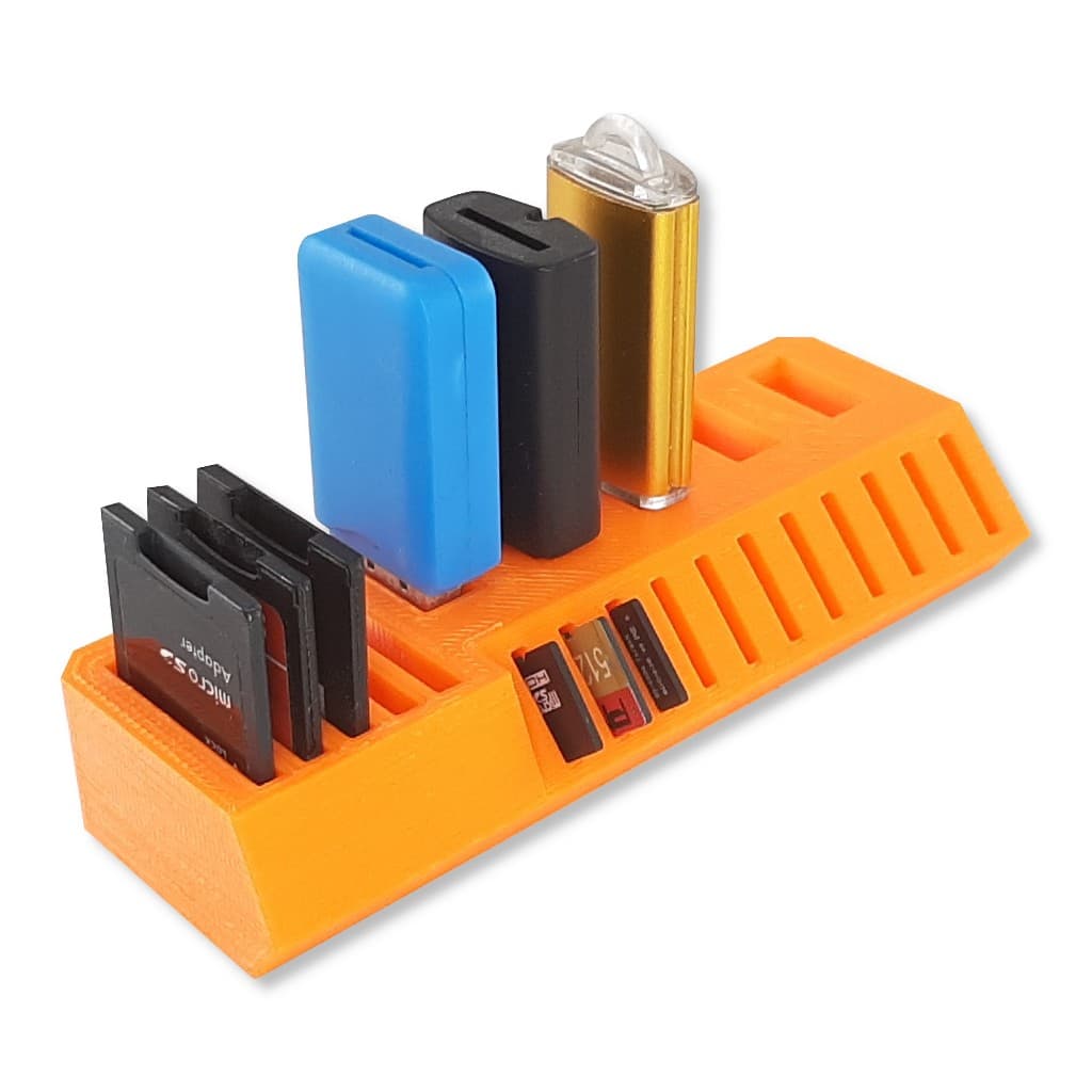 Organizador Suporte Porta  Pen drive Cartão de Memória SD e Micro SD Pendrive