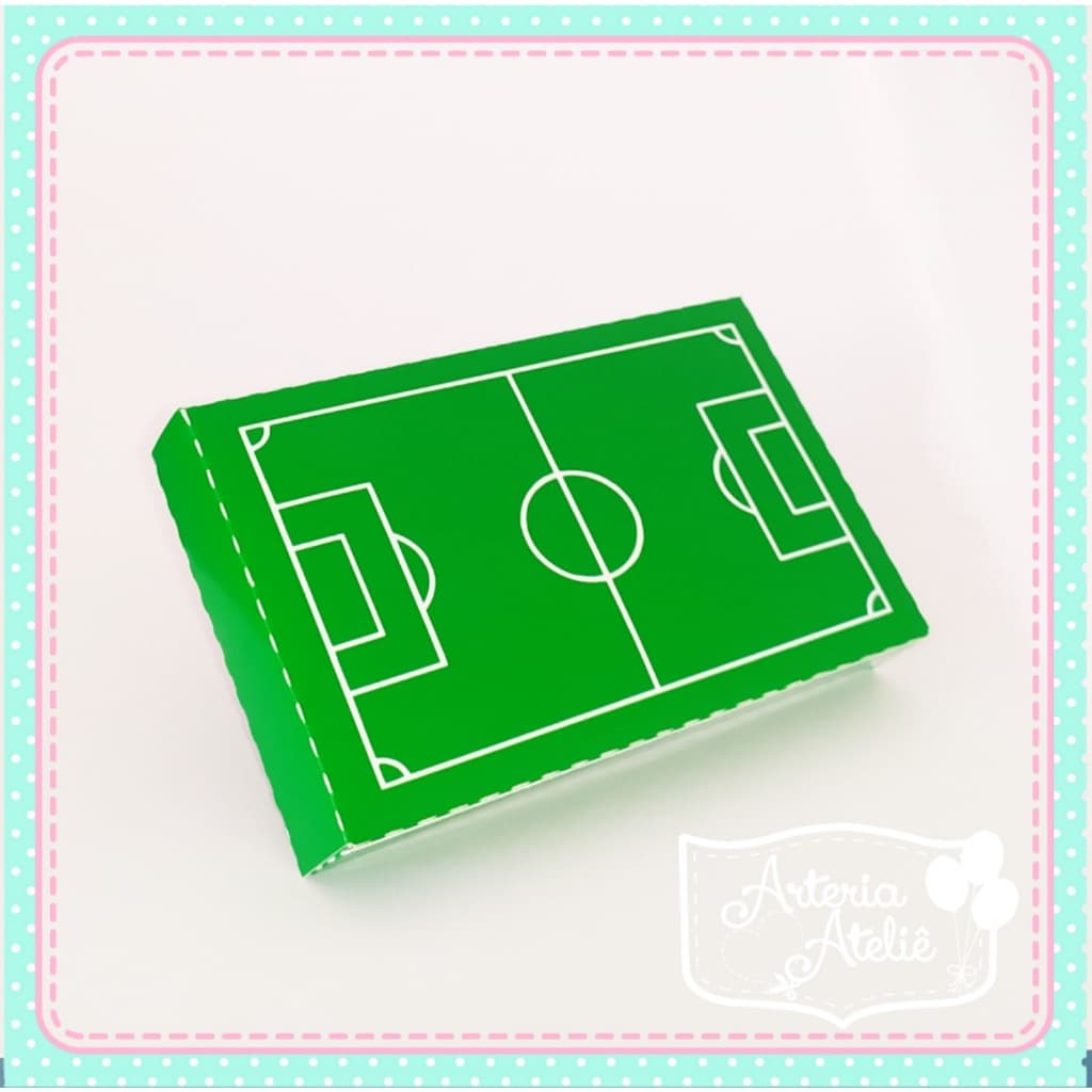 Caixa porta Kit Kat Lembrancinha Aniversário Personalizados Decoração Festa Time campo de Futebol Bola Chuteira Futsal