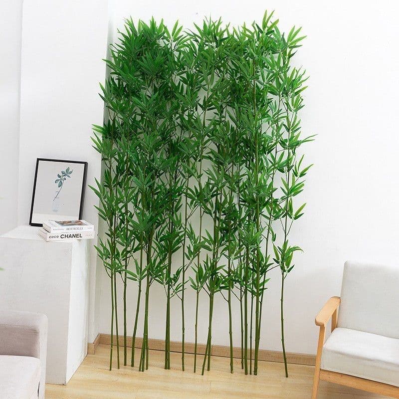 3 Planta Artificial Galho Haste de Bambu Unidade 1.05m Toque Real