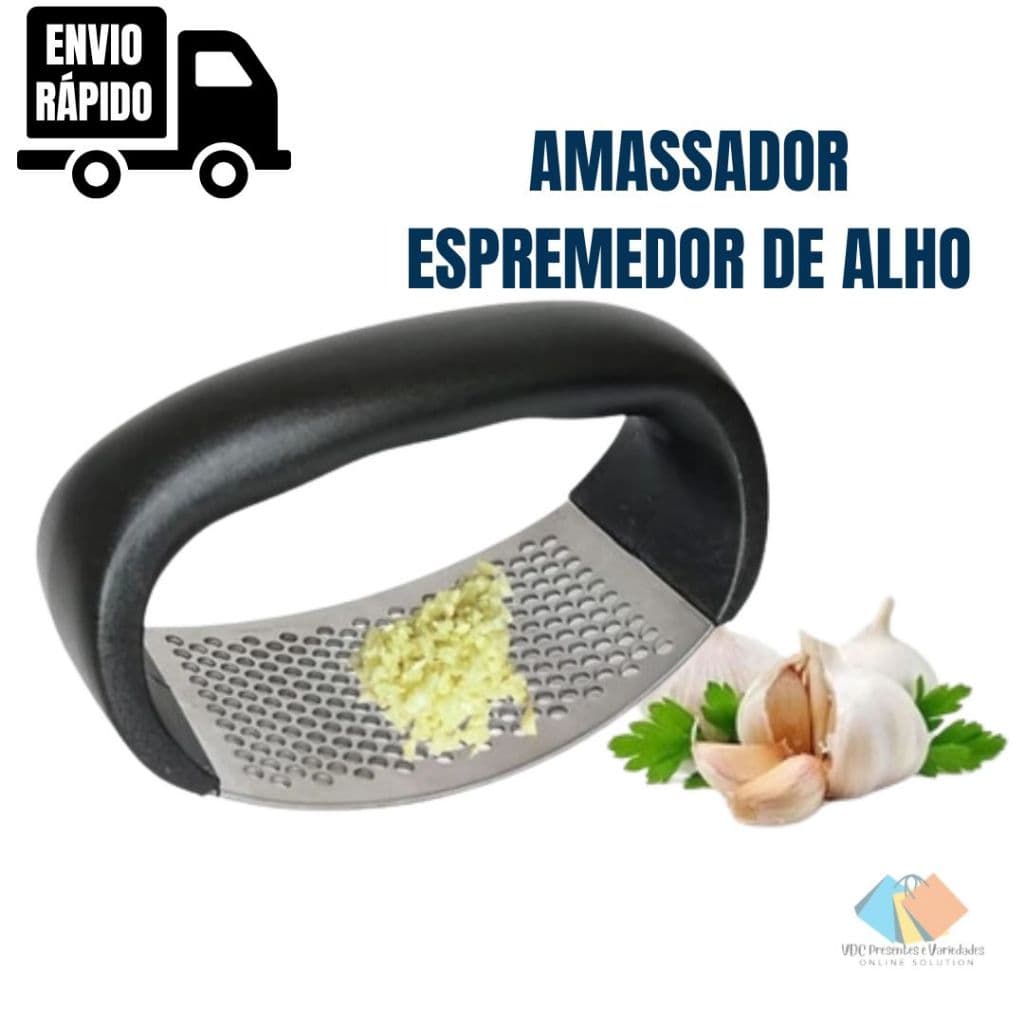 Espremedor De Alho Amassador Triturador Inox Manual Cozinha Barato
