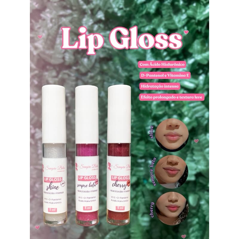 Gloss Labial Sempre Bela Ácido Hialurônico | Natural e Vegano