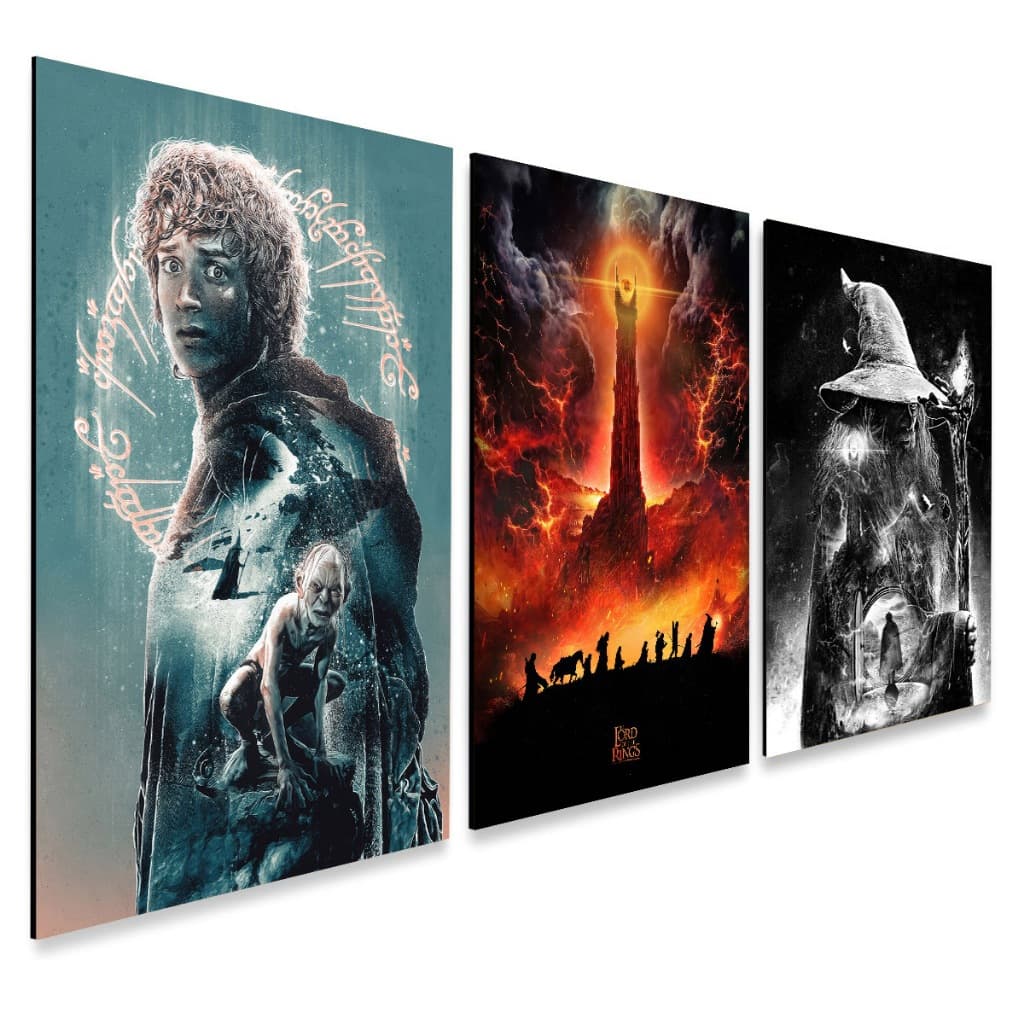 kit 3 Quadros Decorativos Senhor dos Anéis Exclusivo