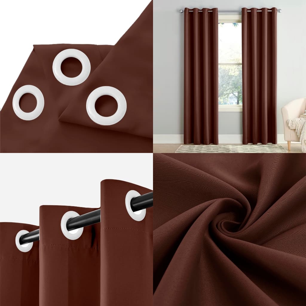 Cortina Semi-Blackout Para Sala e Quarto 3.00m x 2.30m - Marrom