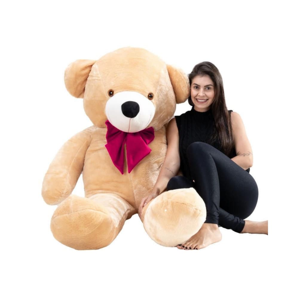 Urso De Pelúcia Gigante Teddy 1,70m - Laço Personalizado