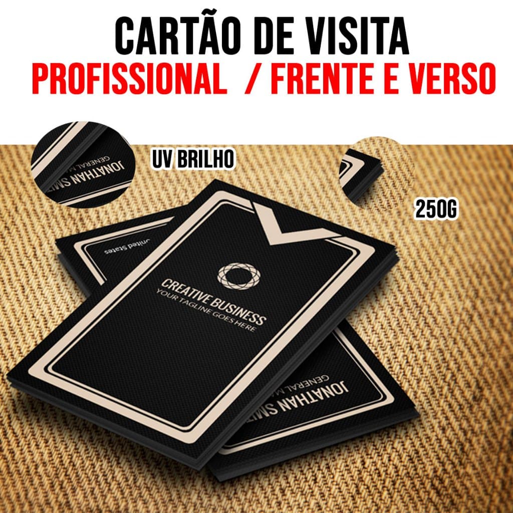 Cartão de Visita Colorido 1000 unidades Frente e Verso