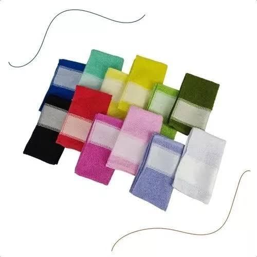 KIT 20 TOALHAS LAVABINHO P/ SUBLIMAÇÃO CORES SORTIDAS