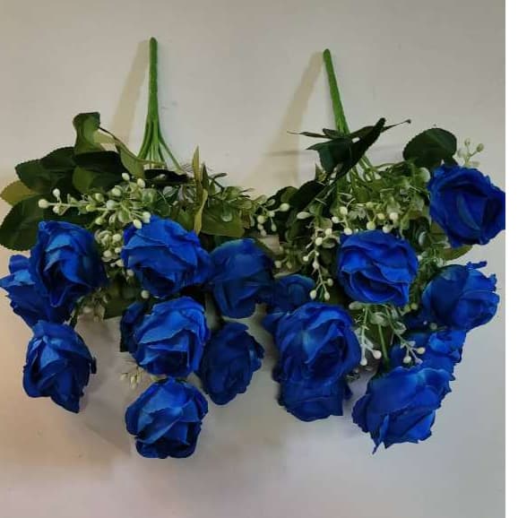 Rosa com 9 flores (bolinha) kit com 2