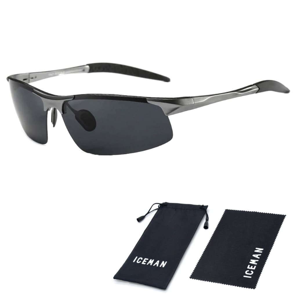 Óculos De Sol Escuros Masculino Polarizado Proteção UV400 Armação Metálica Original Iceman 344