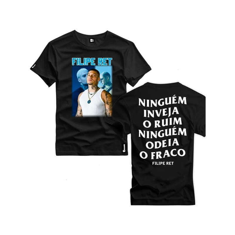 Camiseta Lançamento Camisa Blusa Algodão Cantor Trap Filipe Ret