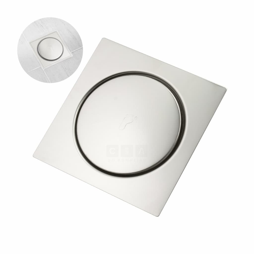 Ralo Click Inteligente Anti Odor e Anti Inseto 15x15 Inox Para Banheiro Lavabo Ralo Inteligente
