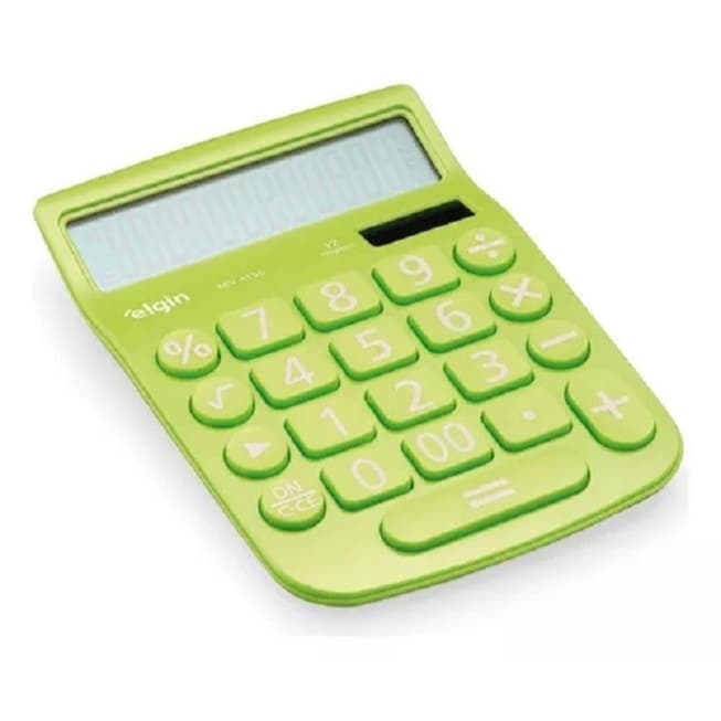 Calculadora De Mesa Escritório 12 Dígitos Solar MV 4136 Verde Elgin