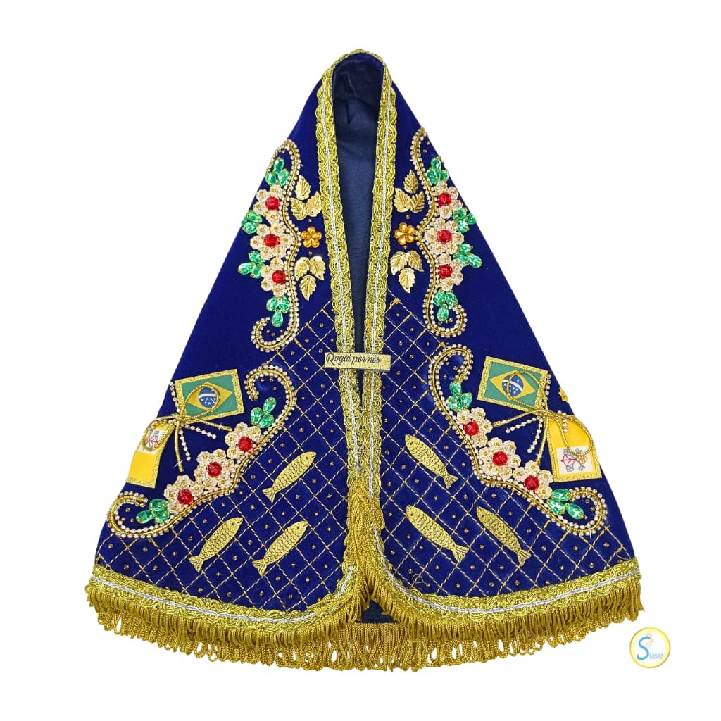 MANTO NOSSA SENHORA APARECIDA 35CM - MILAGRE DA PESCA ESPECIAL 2023