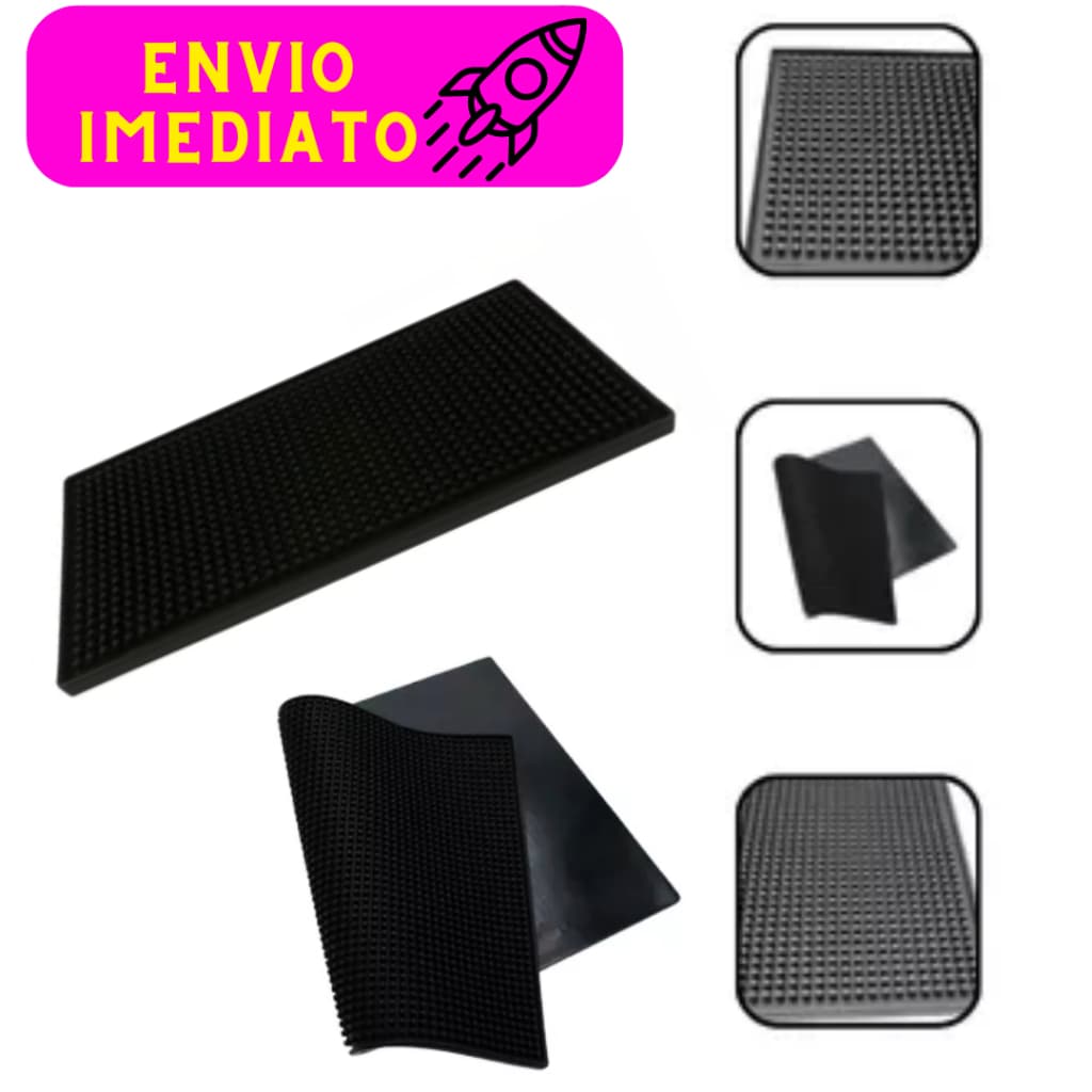 Tapete Escorredor PVC Grande 30x15 de Louças Porta Copos Prato Barmen Para Mesa Bar Drinks Balcão